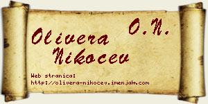 Olivera Nikočev vizit kartica